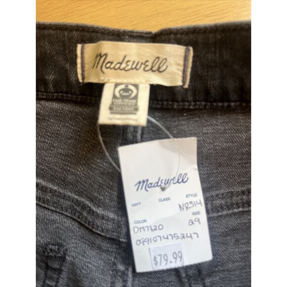 NWT Madewell Mid-Rise Stovepipe Jeans Women Size 29 Armand Wash Black Gray NR514 - Picture 6 of 10